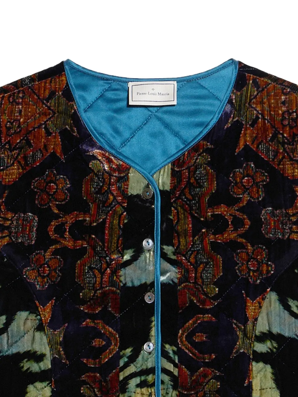 Pierre-Louis Mascia quilted patterned waistcoat Bruin