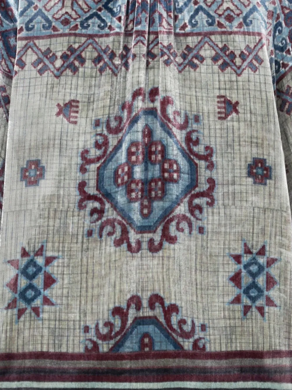Pierre-Louis Mascia Kanpur patterned velvet top Grijs