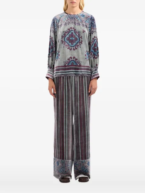 Pierre-Louis Mascia Kanpur patterned velvet top