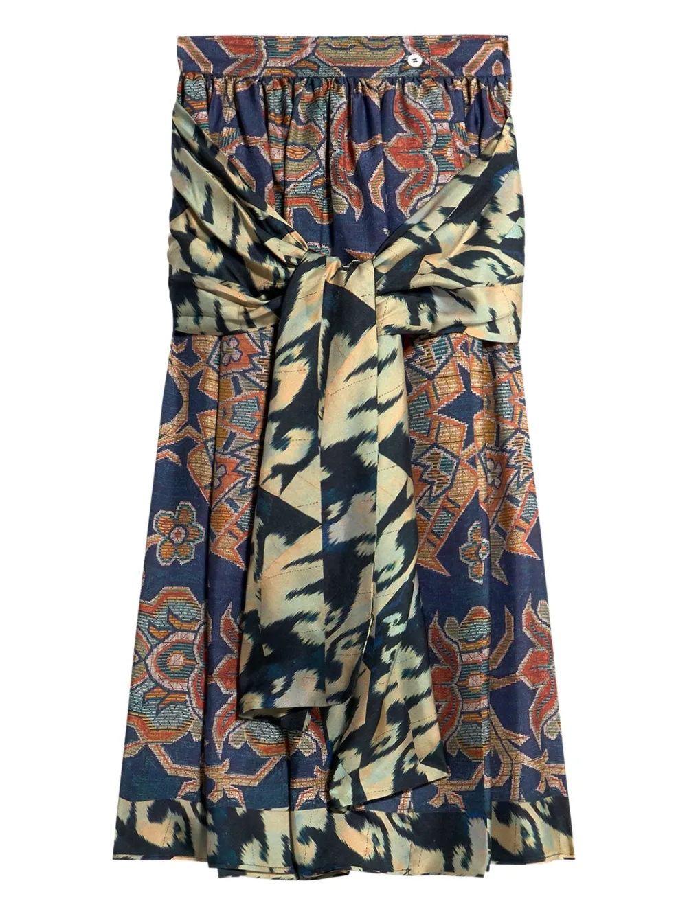Pierre-Louis Mascia geometric-pattern mini skirt Blauw