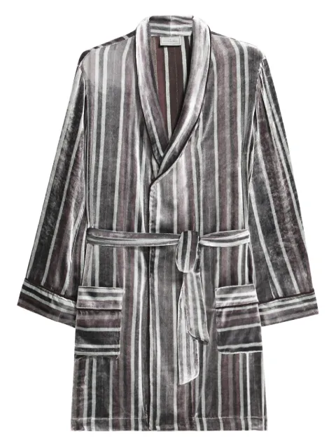 Pierre-Louis Mascia striped velvet robe