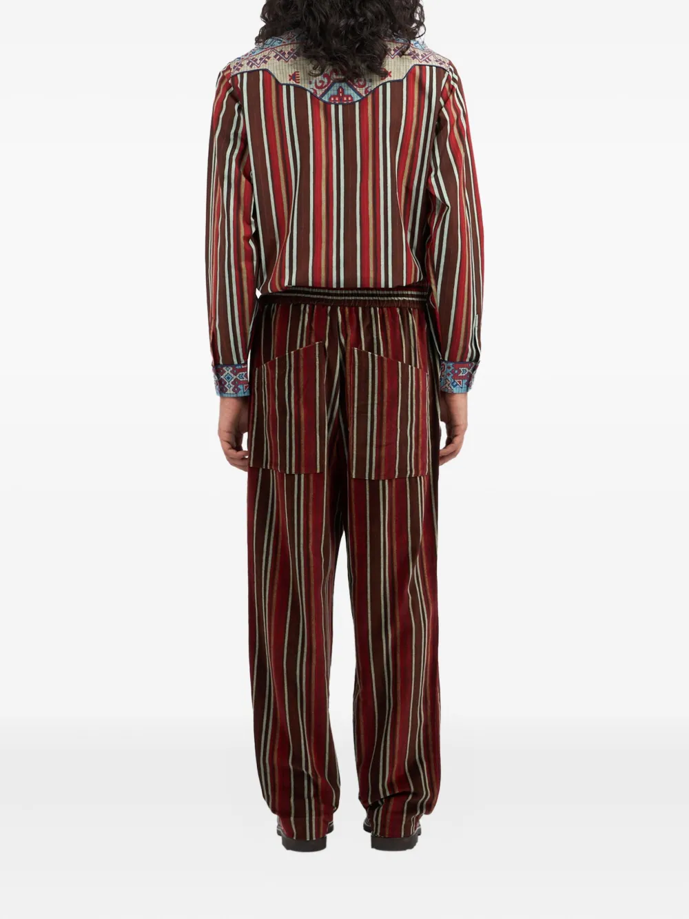 Pierre-Louis Mascia striped trousers Rood