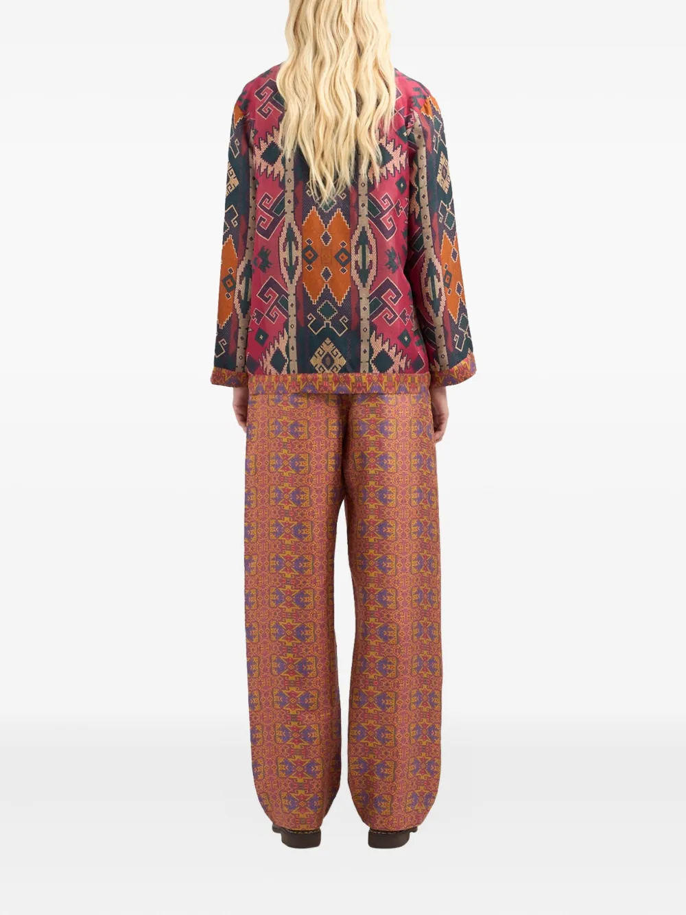 Pierre-Louis Mascia geometric-pattern jacket Beige