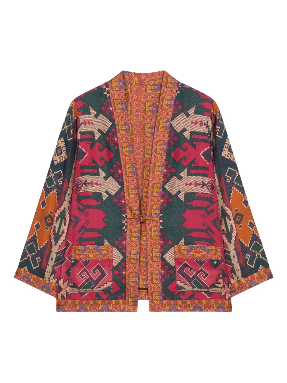 Pierre-Louis Mascia geometric-pattern jacket Beige