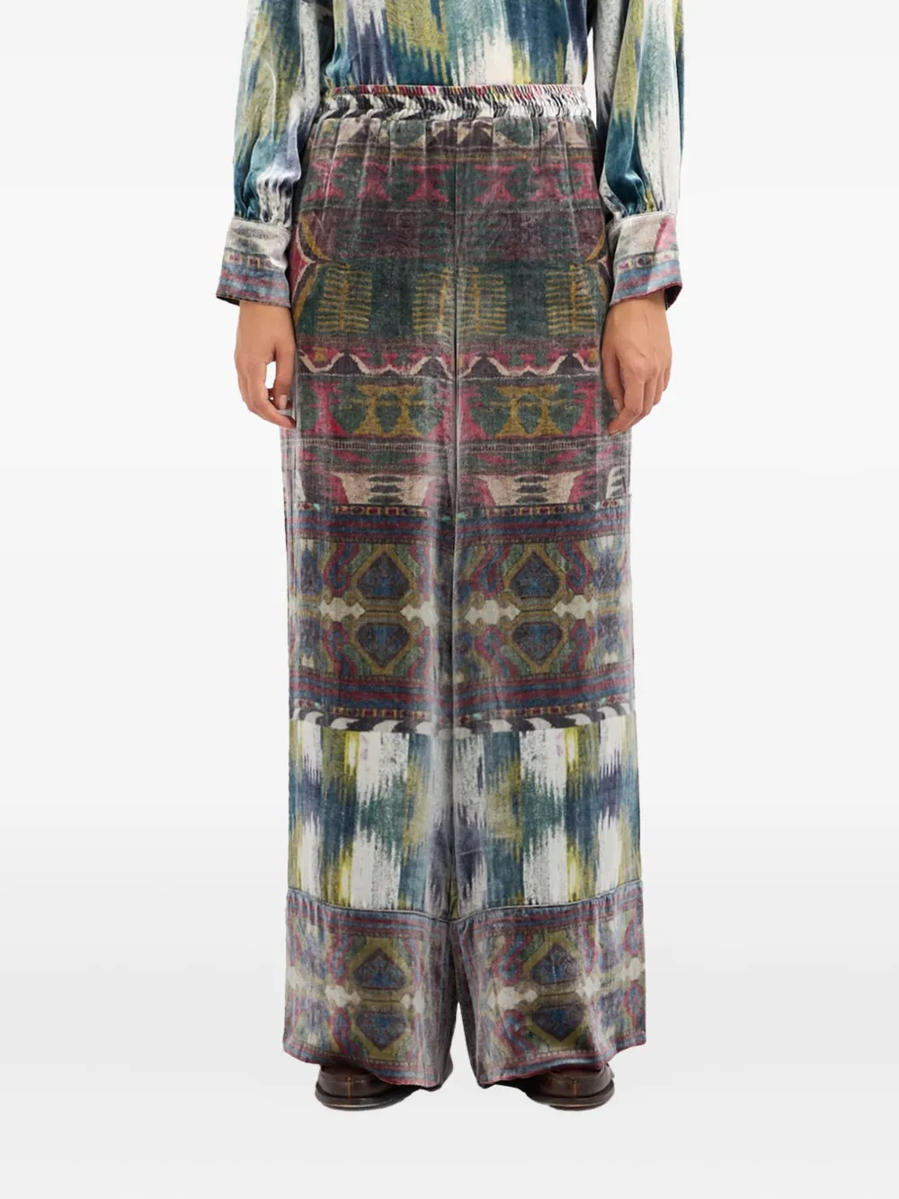 Pierre-Louis Mascia patterned trousers Grijs