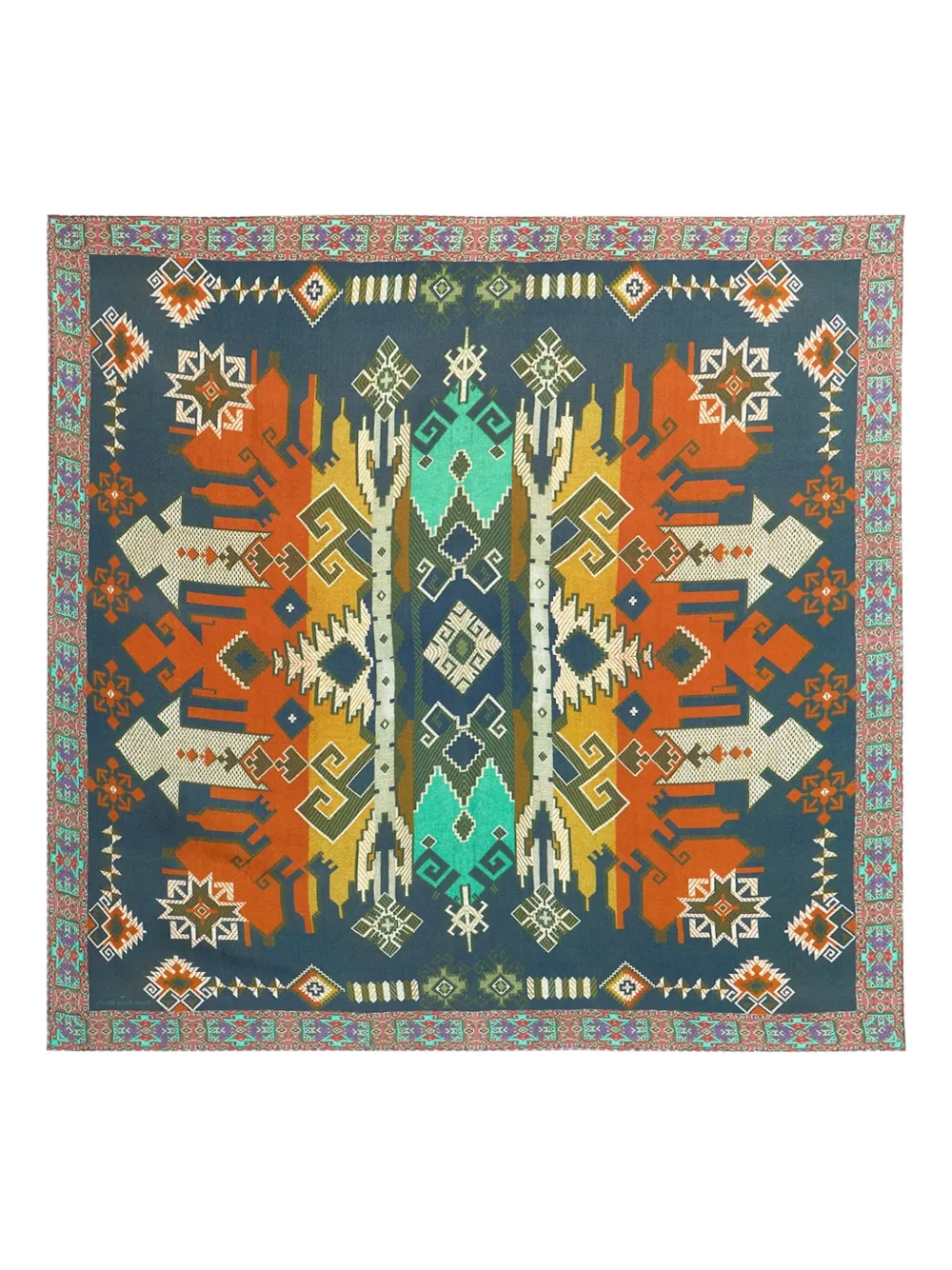Pierre-Louis Mascia abstract-pattern scarf Blauw