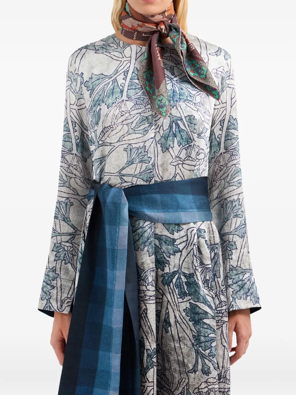 Pierre-Louis Mascia abstract-pattern scarf Blauw