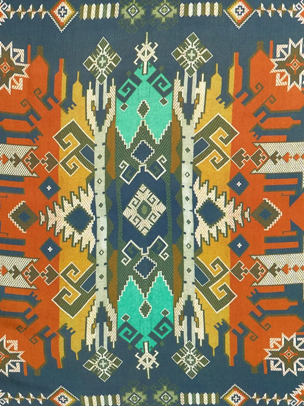 Pierre-Louis Mascia abstract-pattern scarf Blauw