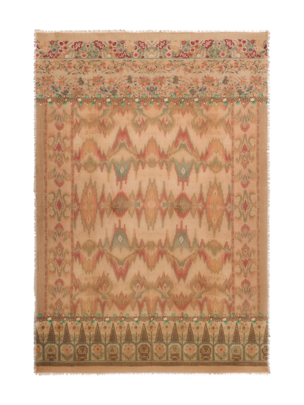 Pierre-Louis Mascia patterned scarf Beige