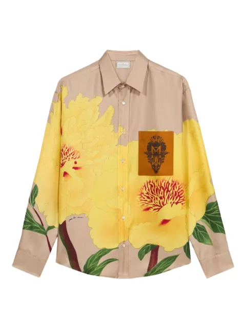 Pierre-Louis Mascia Aloegots peony-print pocket shirt