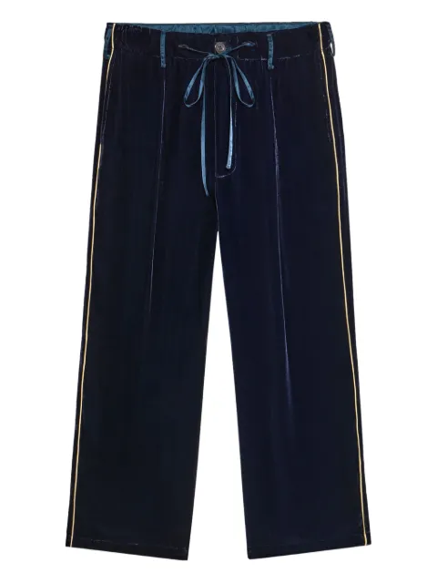 Pierre-Louis Mascia Kanpur velvet side-stripe trousers