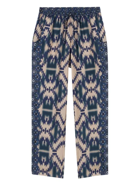 Pierre-Louis Mascia geometric-pattern drawstring trousers