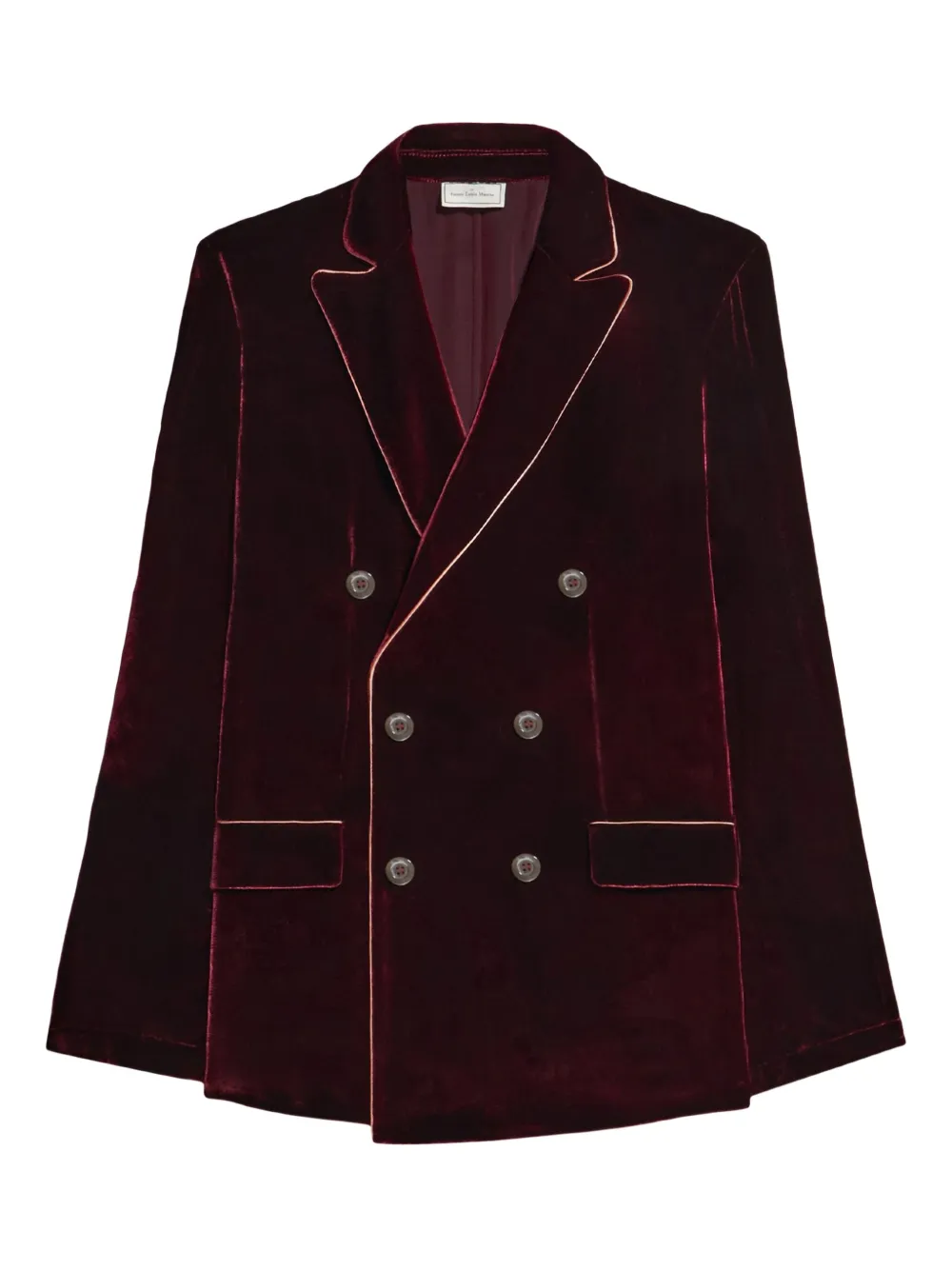 Pierre-Louis Mascia double-breasted velvet blazer Rood