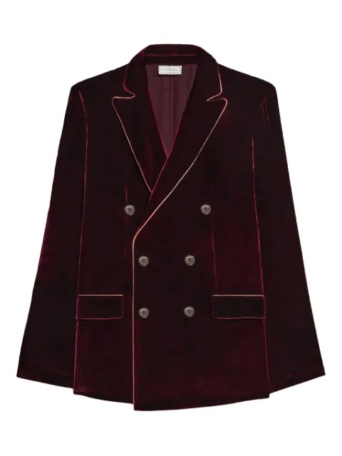 Pierre-Louis Mascia double-breasted velvet blazer