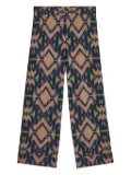 Pierre-Louis Mascia geometric-print trousers - Blue