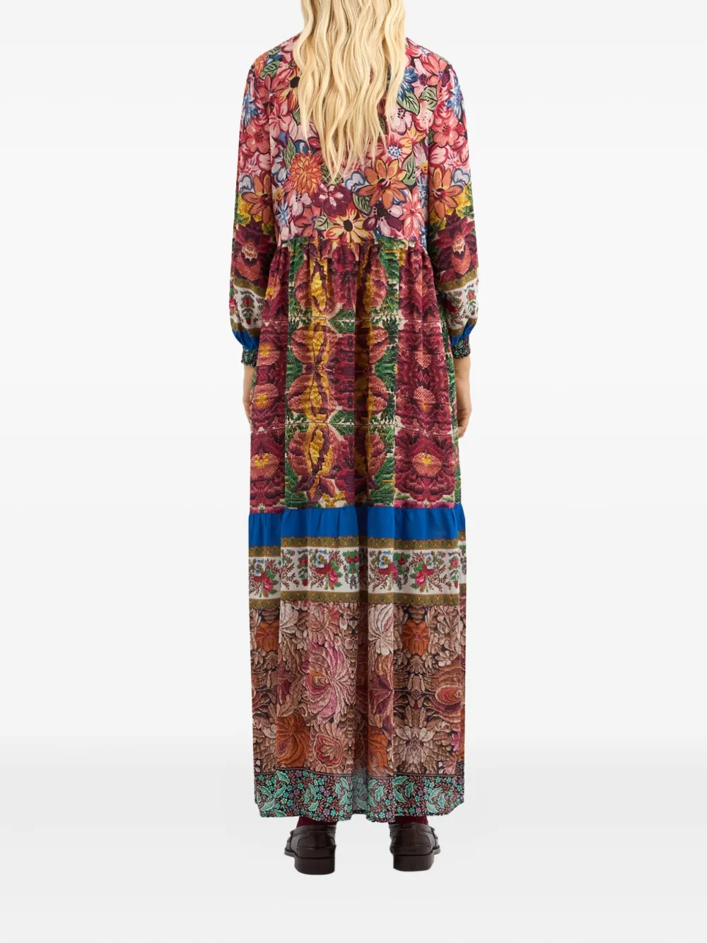 Pierre-Louis Mascia floral-print tiered maxi dress Rood