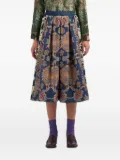 Pierre-Louis Mascia A-line geometric-pattern midi skirt - Blue