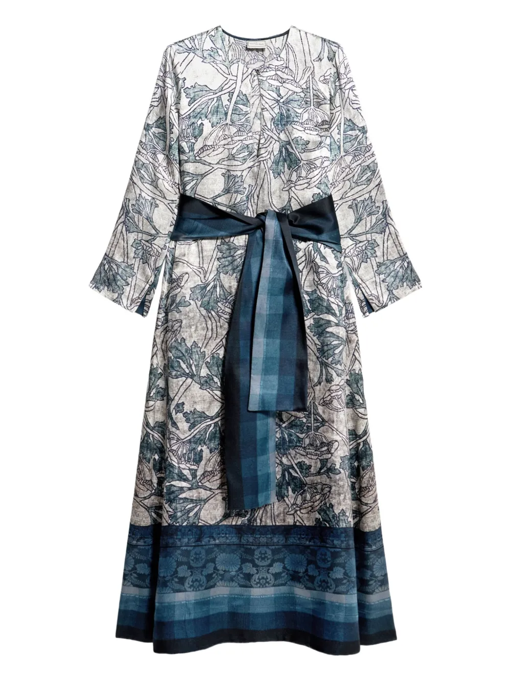 Pierre-Louis Mascia floral-print belted maxi dress Blauw