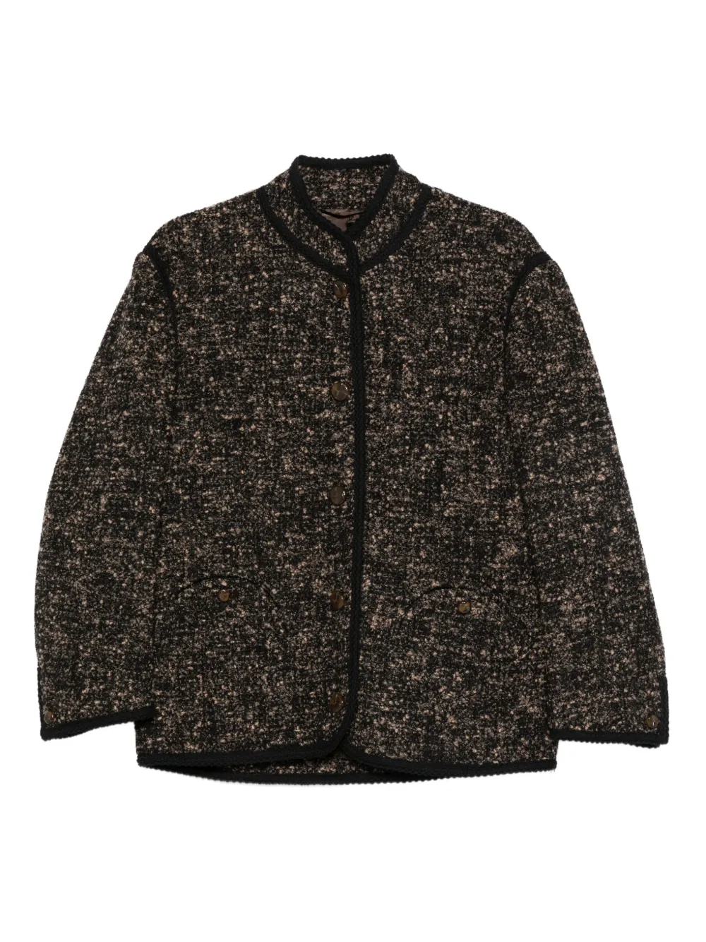 Blazé Milano tweed button-fastening jacket | Brown | Image 1