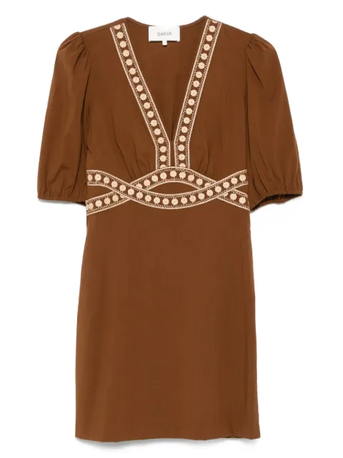 Ba&Sh Talya puff-sleeve embroidered dress