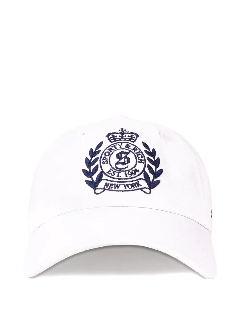 Sporty And Rich Embroidered Baseball Cap In White