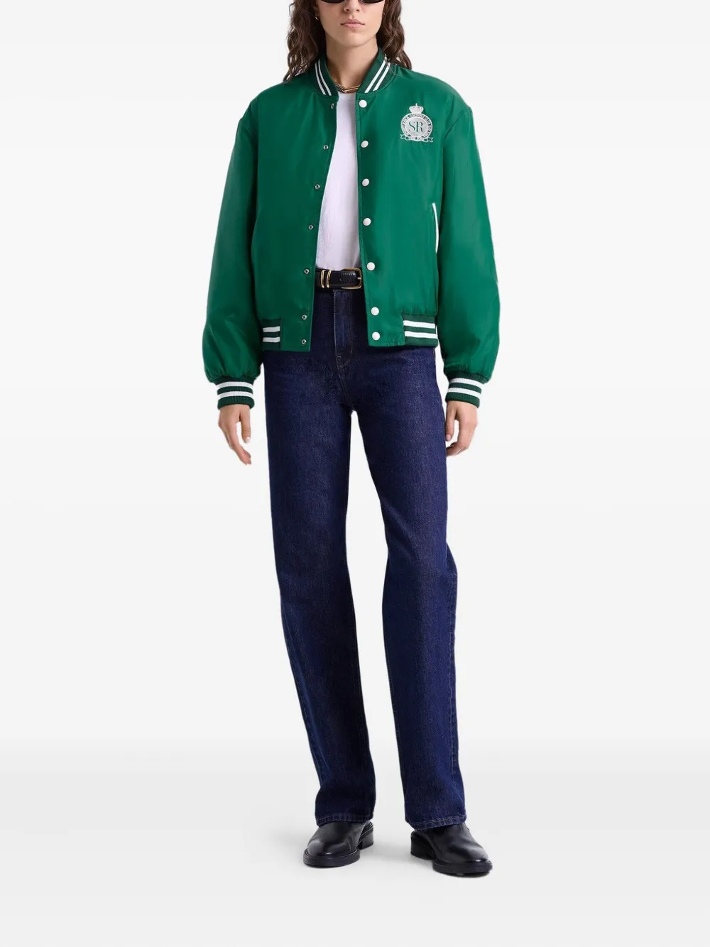 Sporty & Rich embroidered satin bomber jacket | Varsity Jackets | Image 2