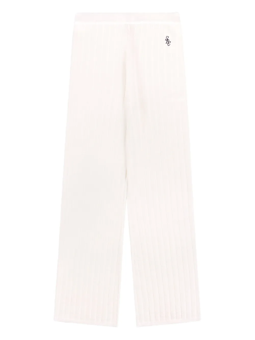 Sporty & Rich ribbed trousers Wit