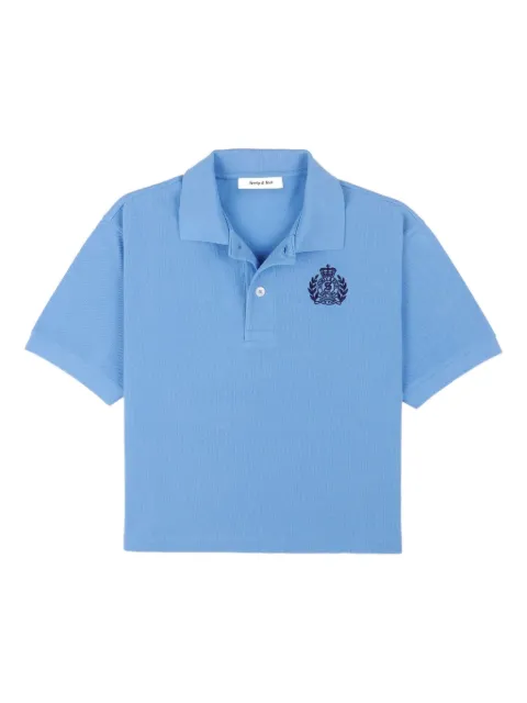 Sporty & Rich H&W 徽章刺绣polo衫