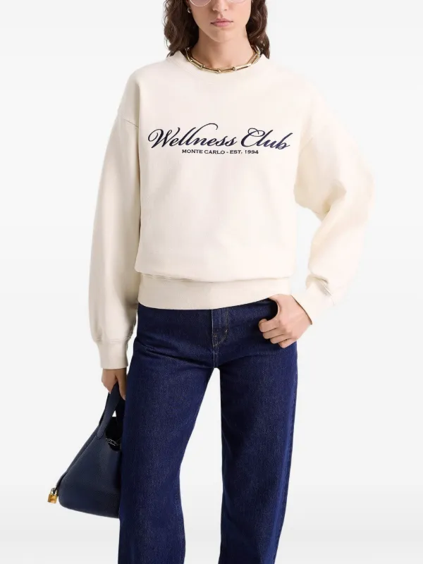 Sporty & Rich Wellness Club Sweatshirt | Neutrals | FARFETCH AU