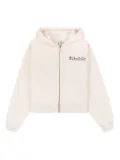 Sporty & Rich Lion Health zip-up hooded top - CREAM