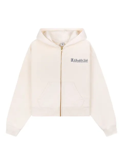 Sporty & Rich Lion Health zip-up hooded top
