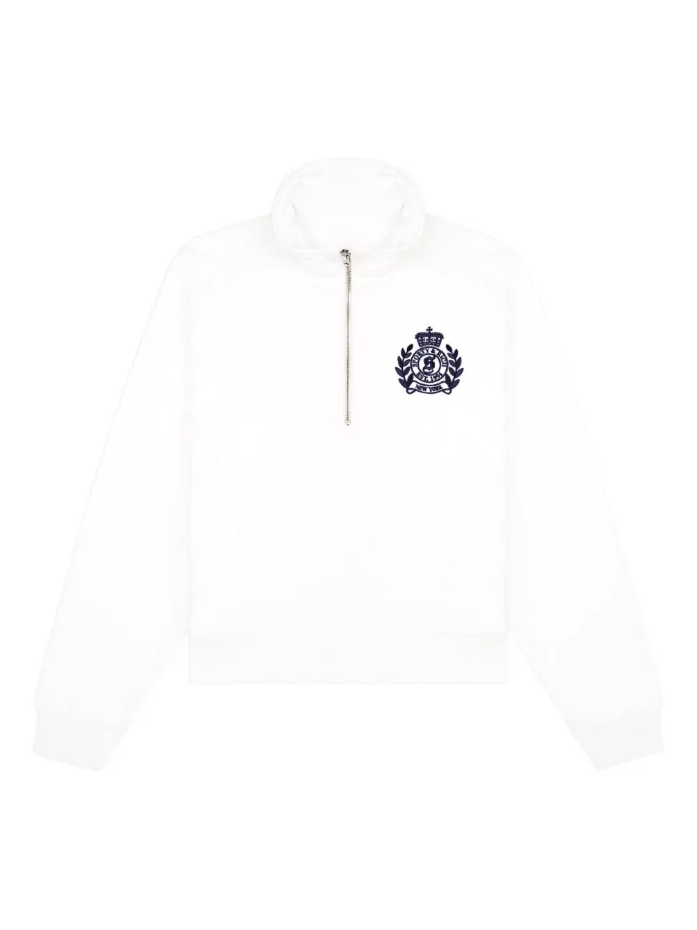 Sporty & Rich logo-embroidered half-zip sweatshirt | White | Image 1