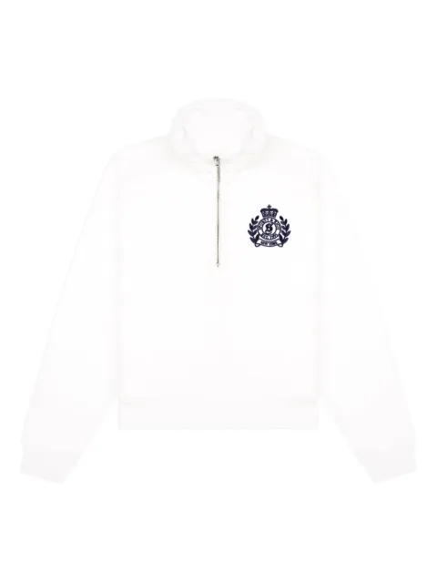 Sporty & Rich logo-embroidered half-zip sweatshirt