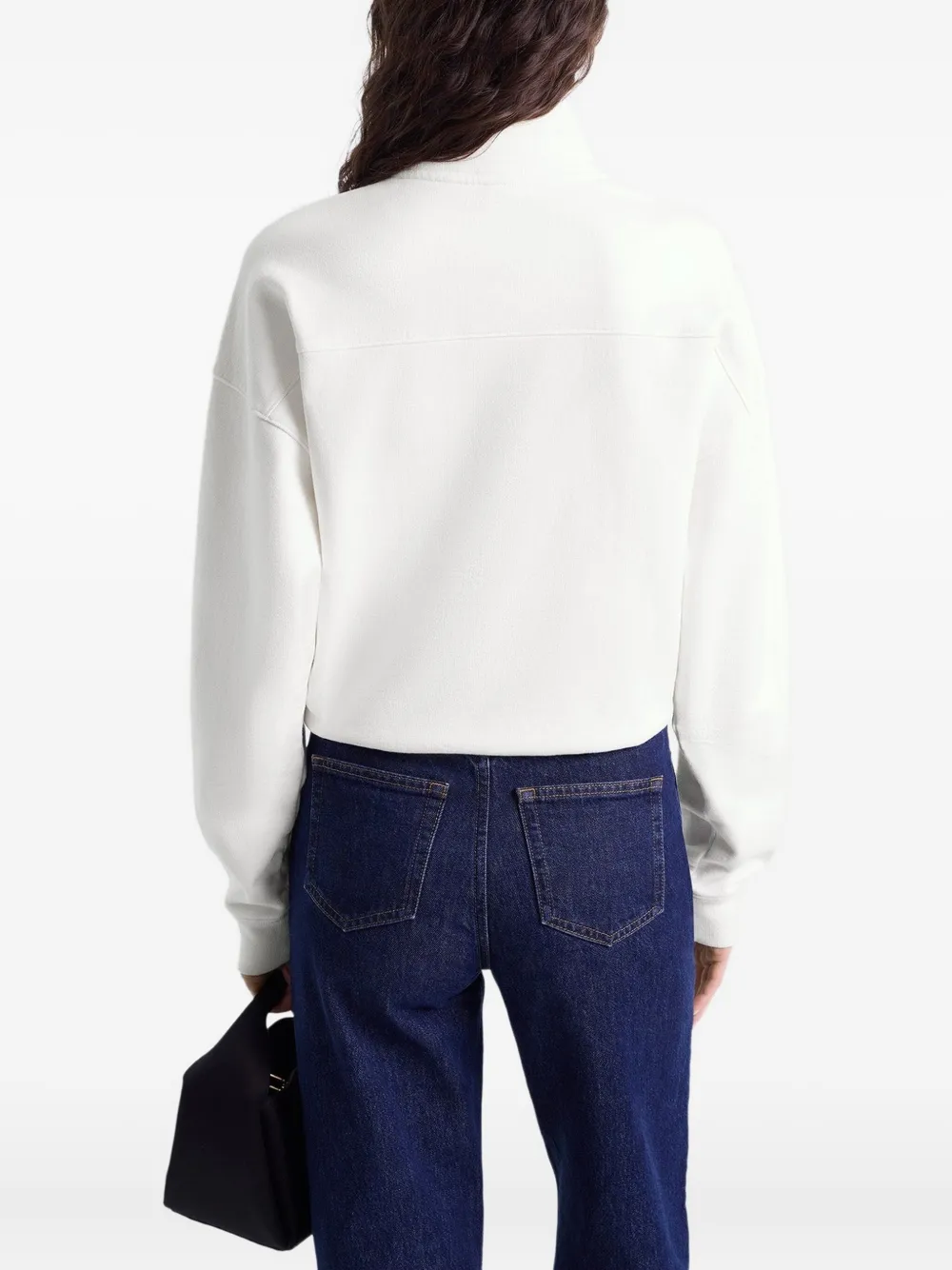 Sporty & Rich Sweater met geborduurd logo Wit