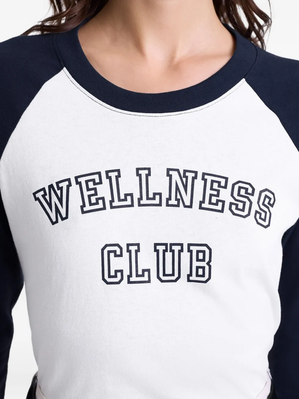 Sporty & Rich Wellness Club three-quarter-sleeve top Blauw