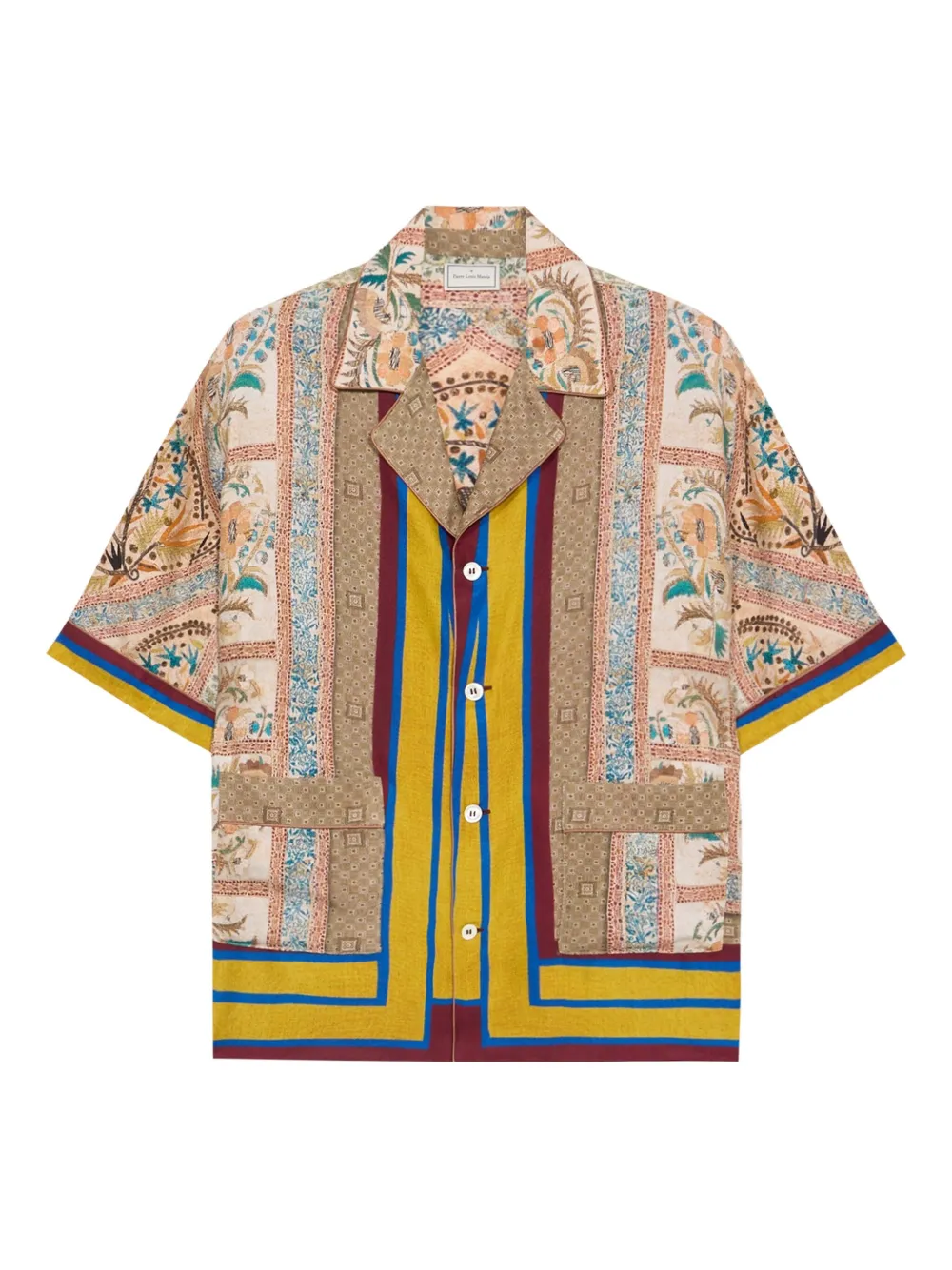 Pierre-Louis Mascia Shirt met paisley-print en zak Beige