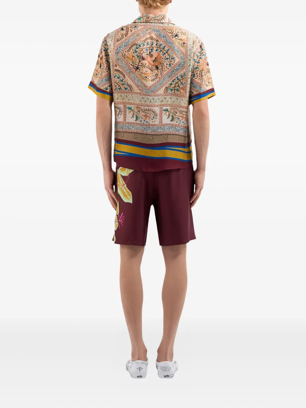 Pierre-Louis Mascia Shirt met paisley-print en zak Beige