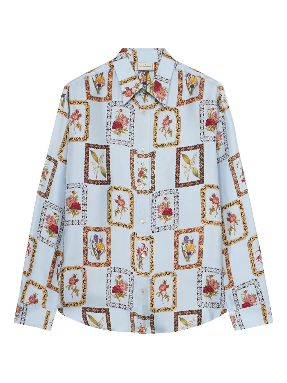 Pierre-Louis Mascia Shirt met bloe print Blauw