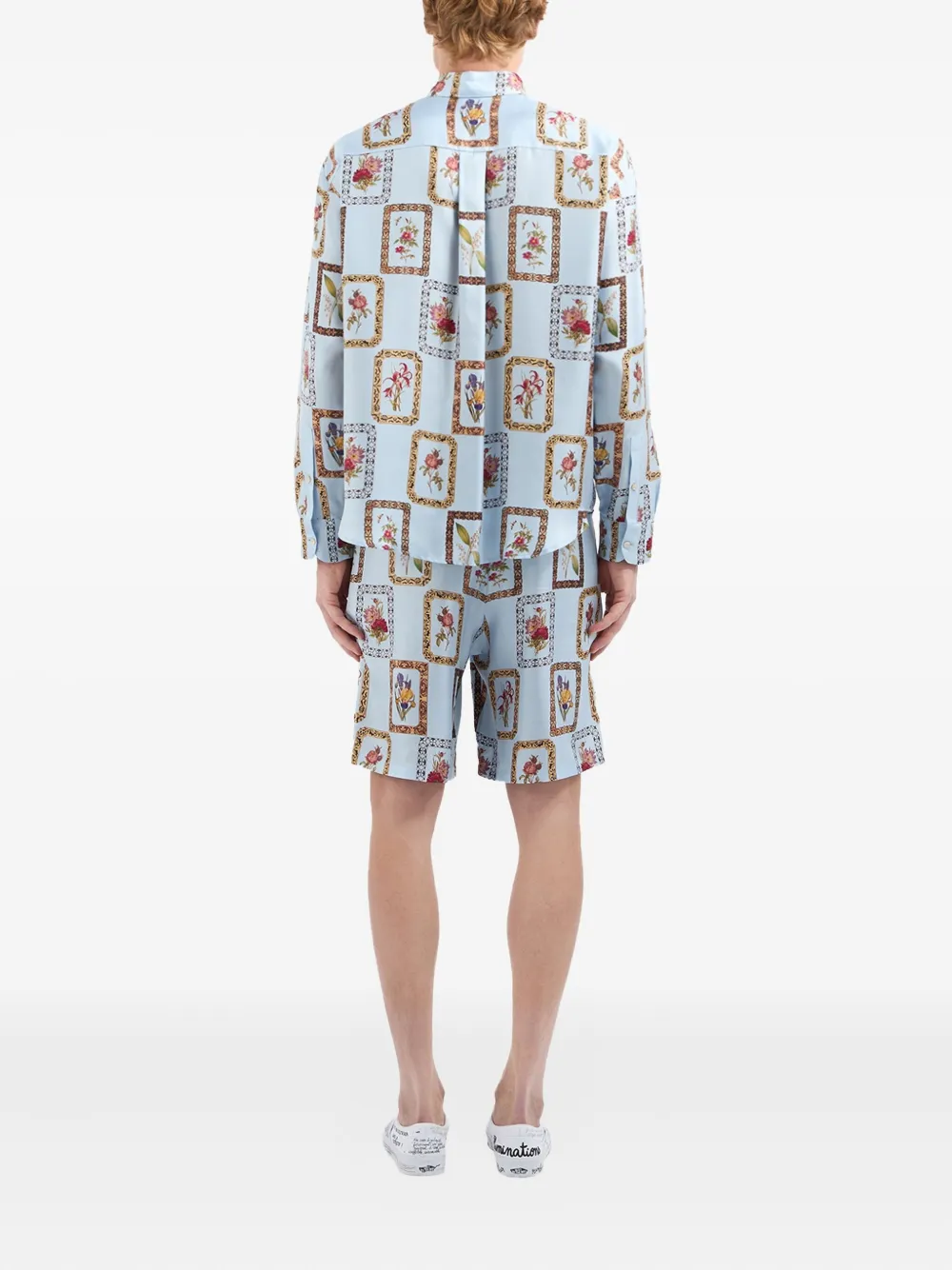 Pierre-Louis Mascia Shirt met bloemenprint Blauw