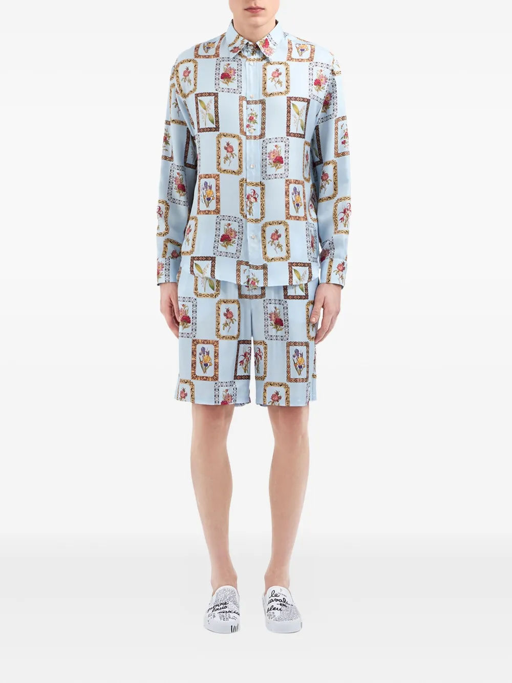 Pierre-Louis Mascia Shirt met bloemenprint Blauw