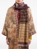 Pierre-Louis Mascia patchwork striped scarf - Brown