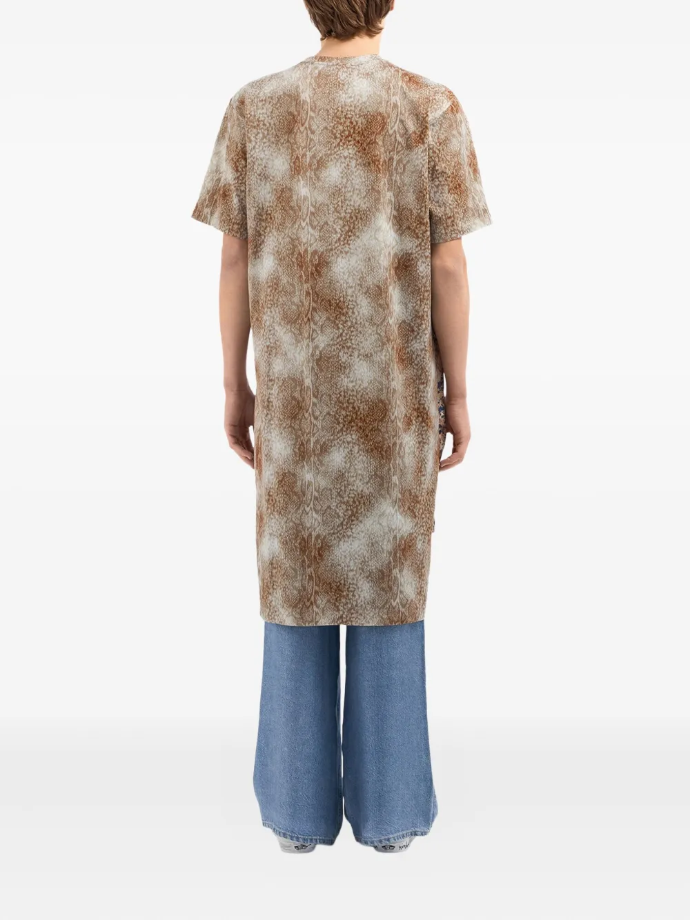 Pierre-Louis Mascia T-shirt met vogelprint en vlakken Beige