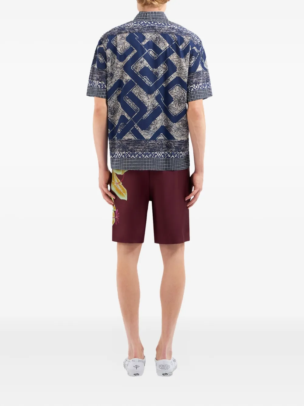 Pierre-Louis Mascia Shirt met geometrische print Blauw