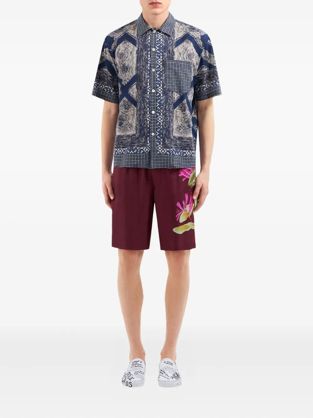 Pierre-Louis Mascia Shirt met geometrische print Blauw
