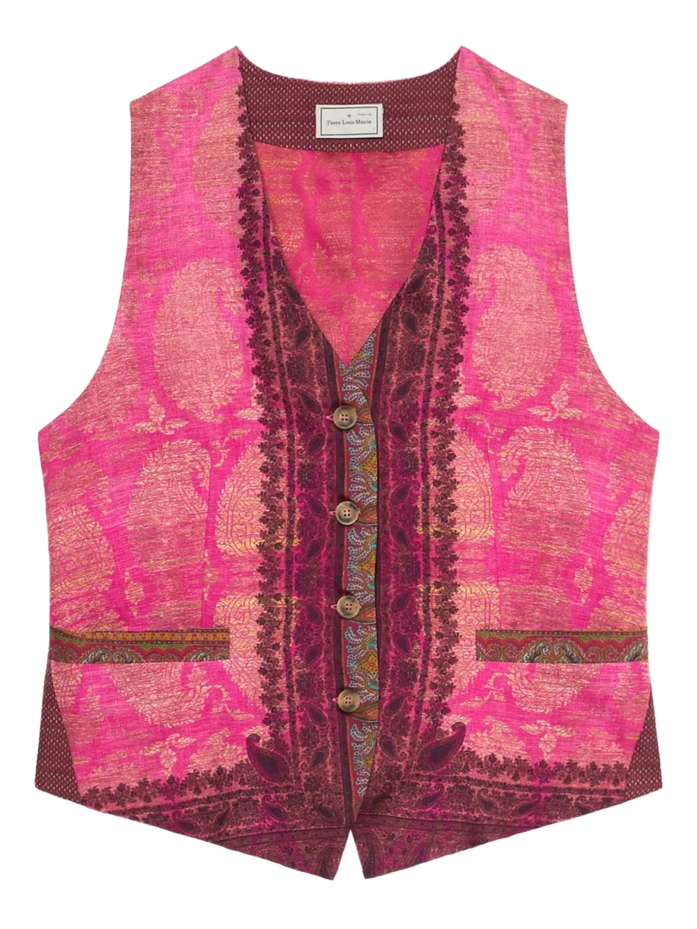 Pierre-Louis Mascia ALODOX gilet met paisley-patroon Roze