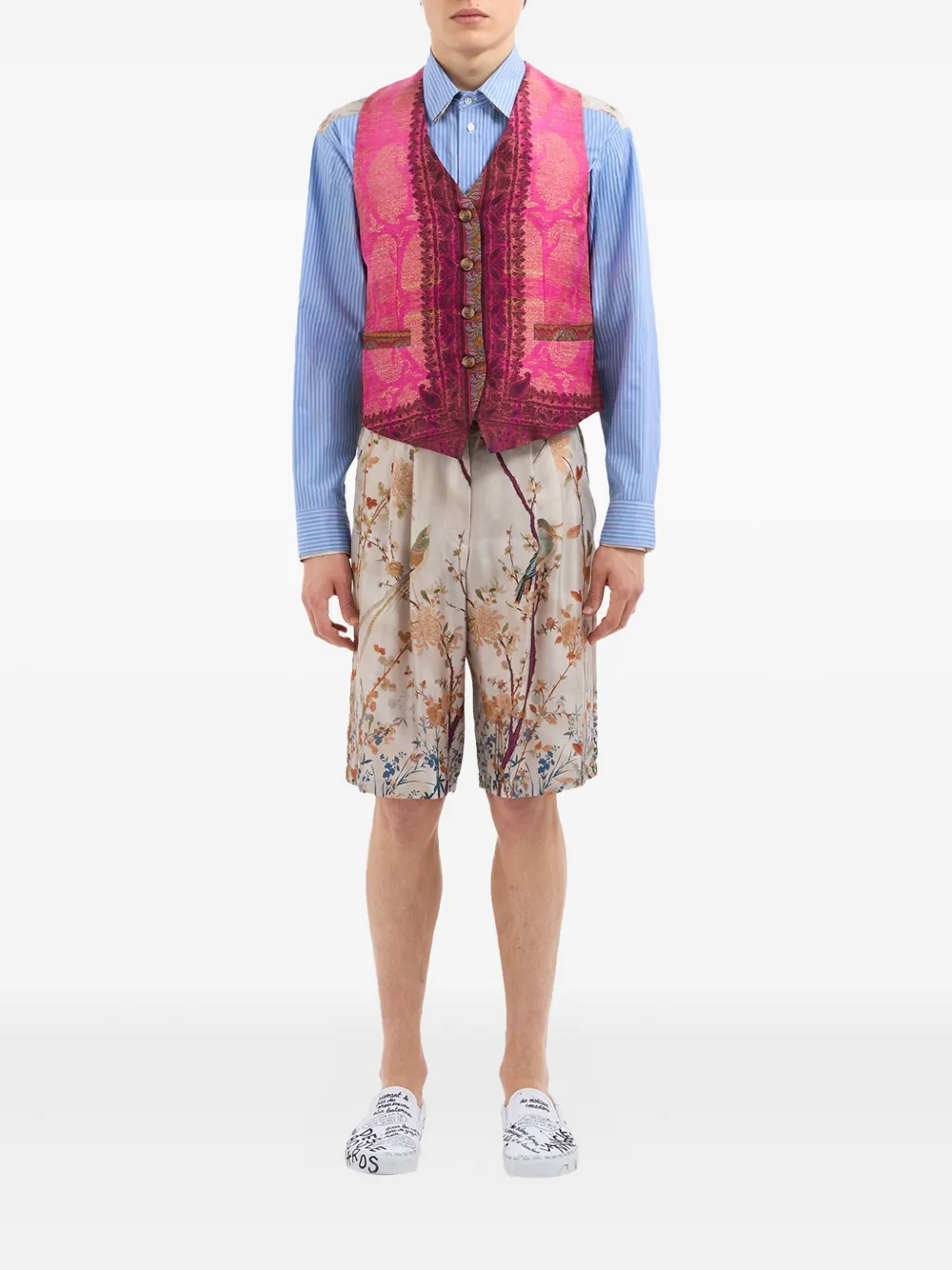 Pierre-Louis Mascia ALODOX gilet met paisley-patroon Roze