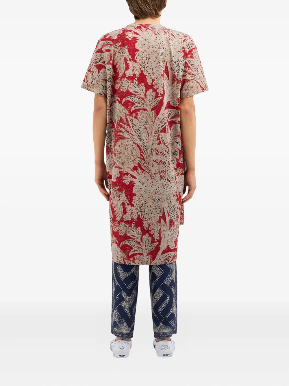 Pierre-Louis Mascia T-shirt met patchwork-print Rood