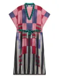 Pierre-Louis Mascia Aloe abstract-print belted maxi dress - Pink