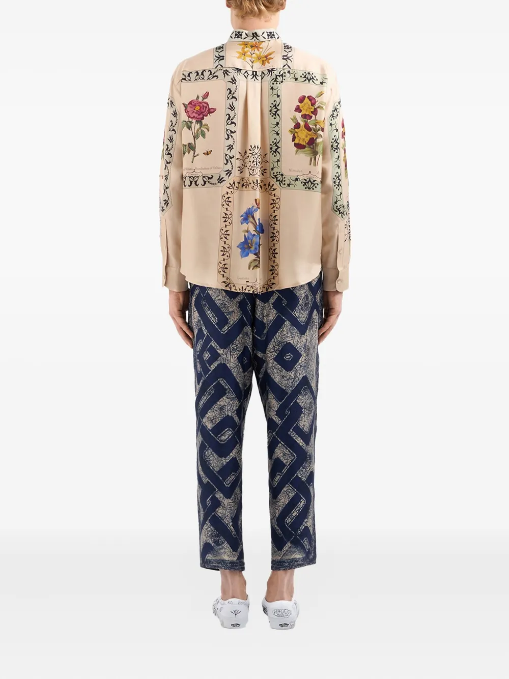 Pierre-Louis Mascia Shirt met bloemen Beige