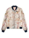 Pierre-Louis Mascia floral-print bomber jacket - Neutrals